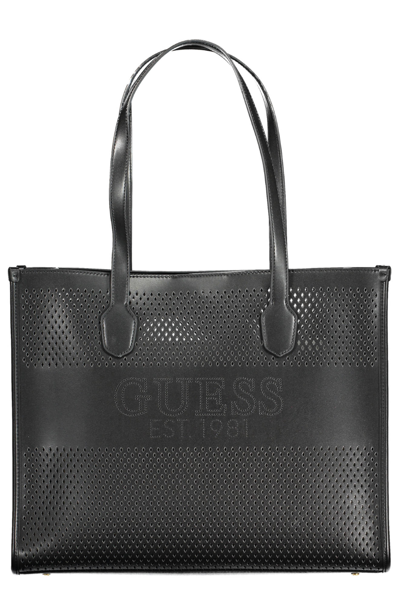 Guess Jeans Black Polyurethane Handbag - Fizigo