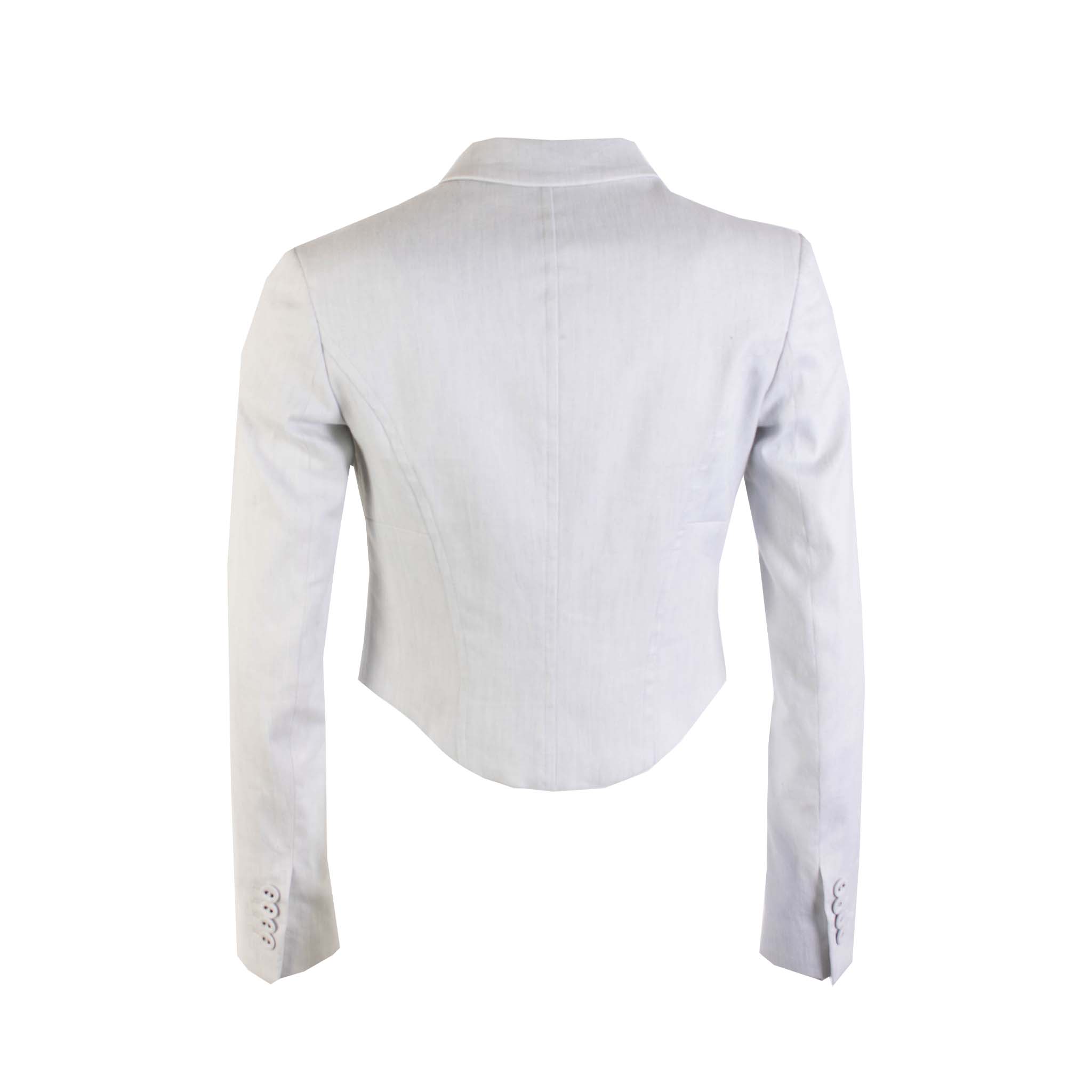 Lardini Grey Linen Bolero Jacket - Fizigo