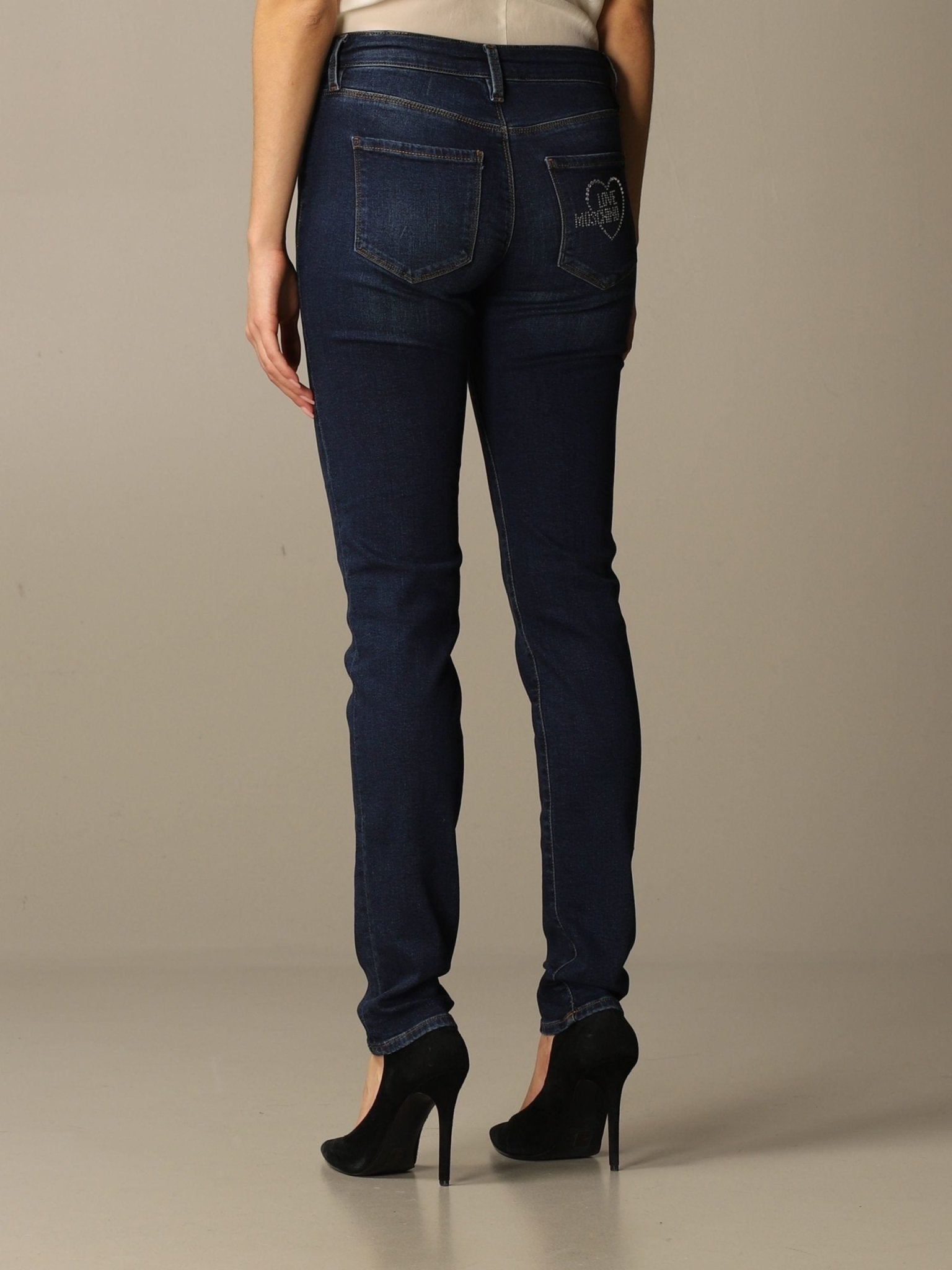 Love Moschino Blue Cotton Jeans & Pant - Fizigo