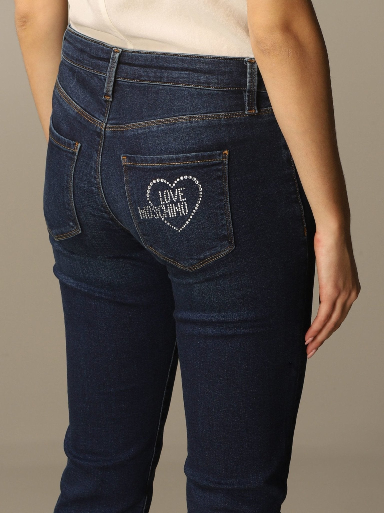 Love Moschino Blue Cotton Jeans & Pant - Fizigo