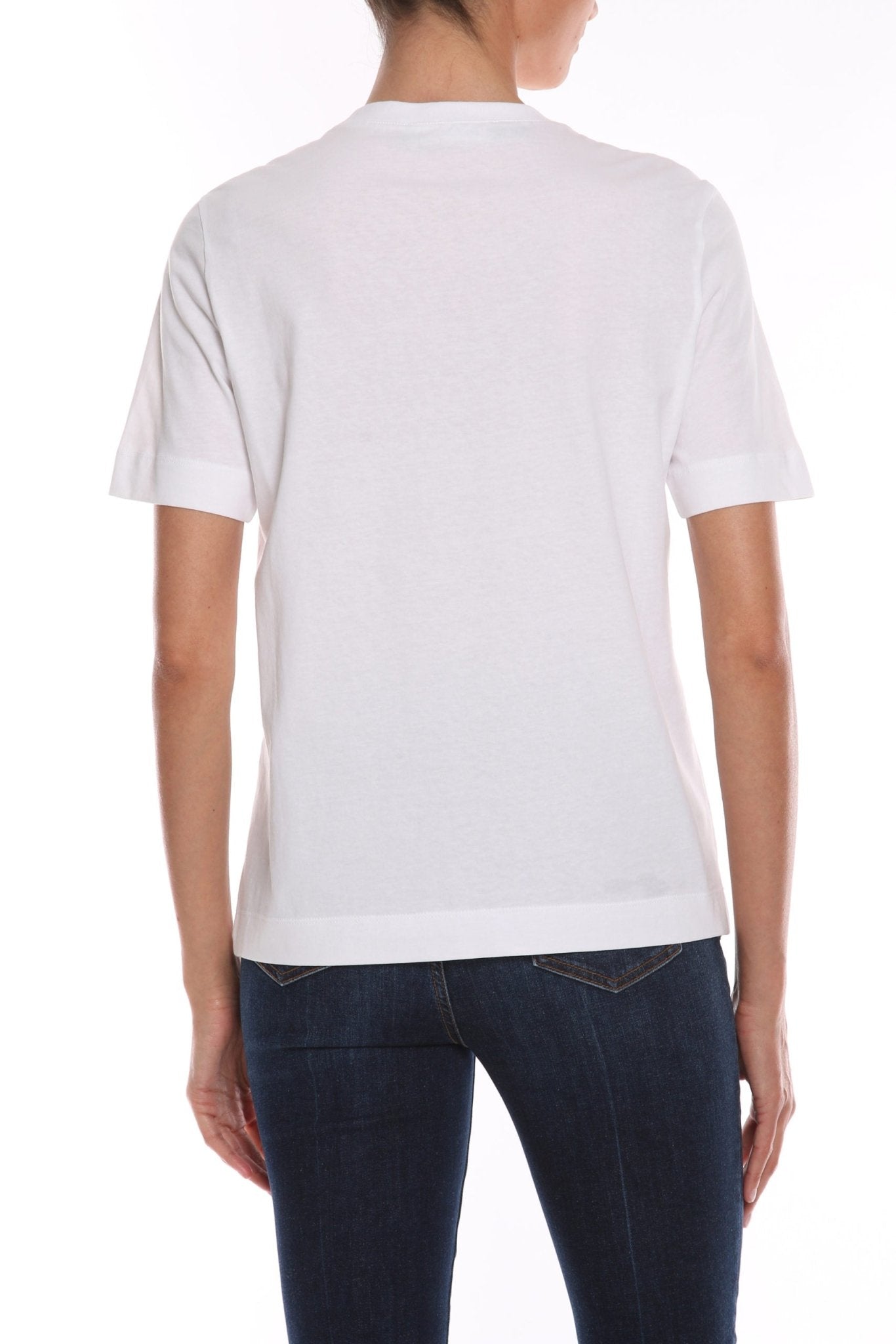 Love Moschino White Cotton Tops & T-Shirt - Fizigo