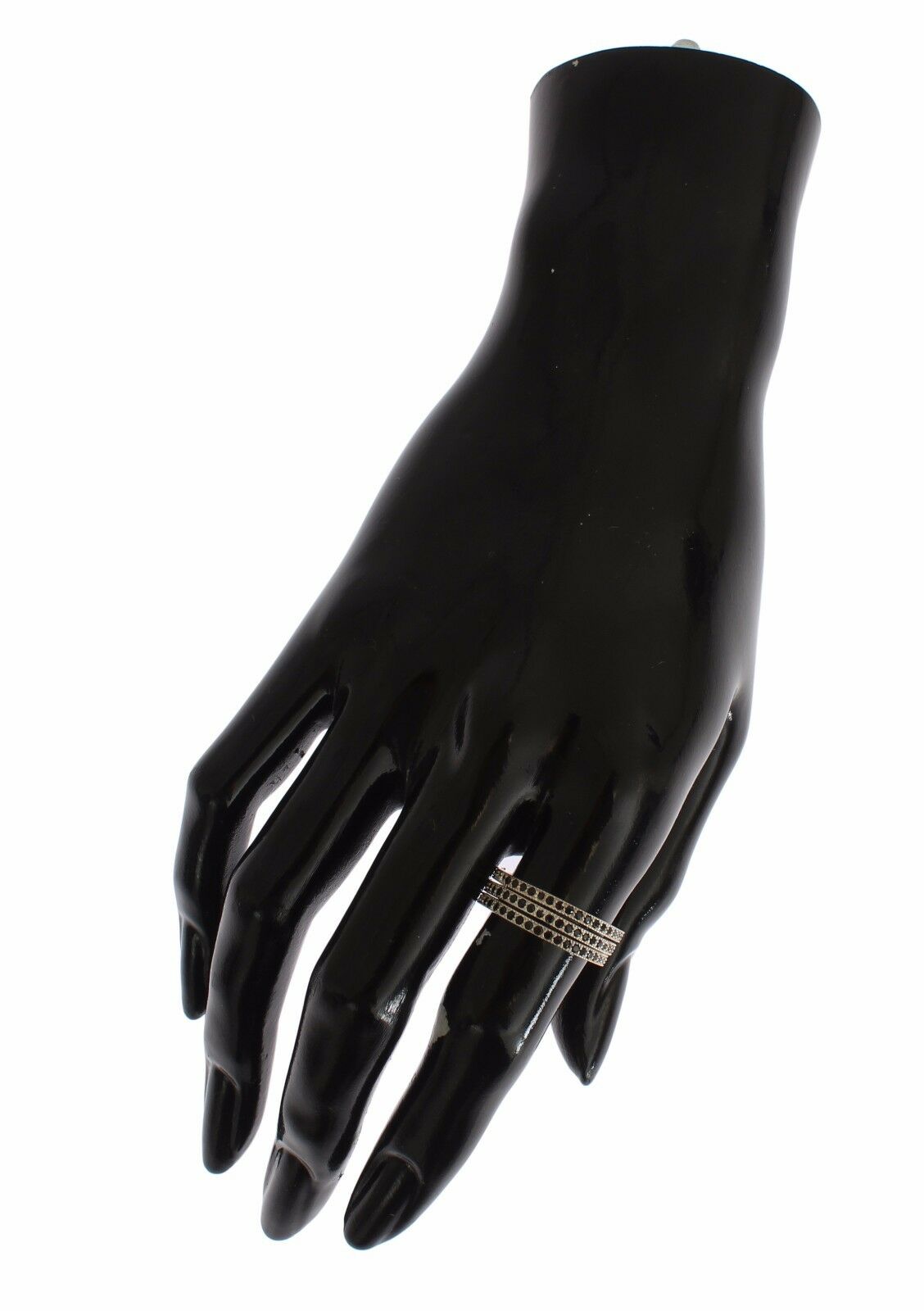 Nialaya Black CZ 925 Sterling Silver Womens Ring - Fizigo