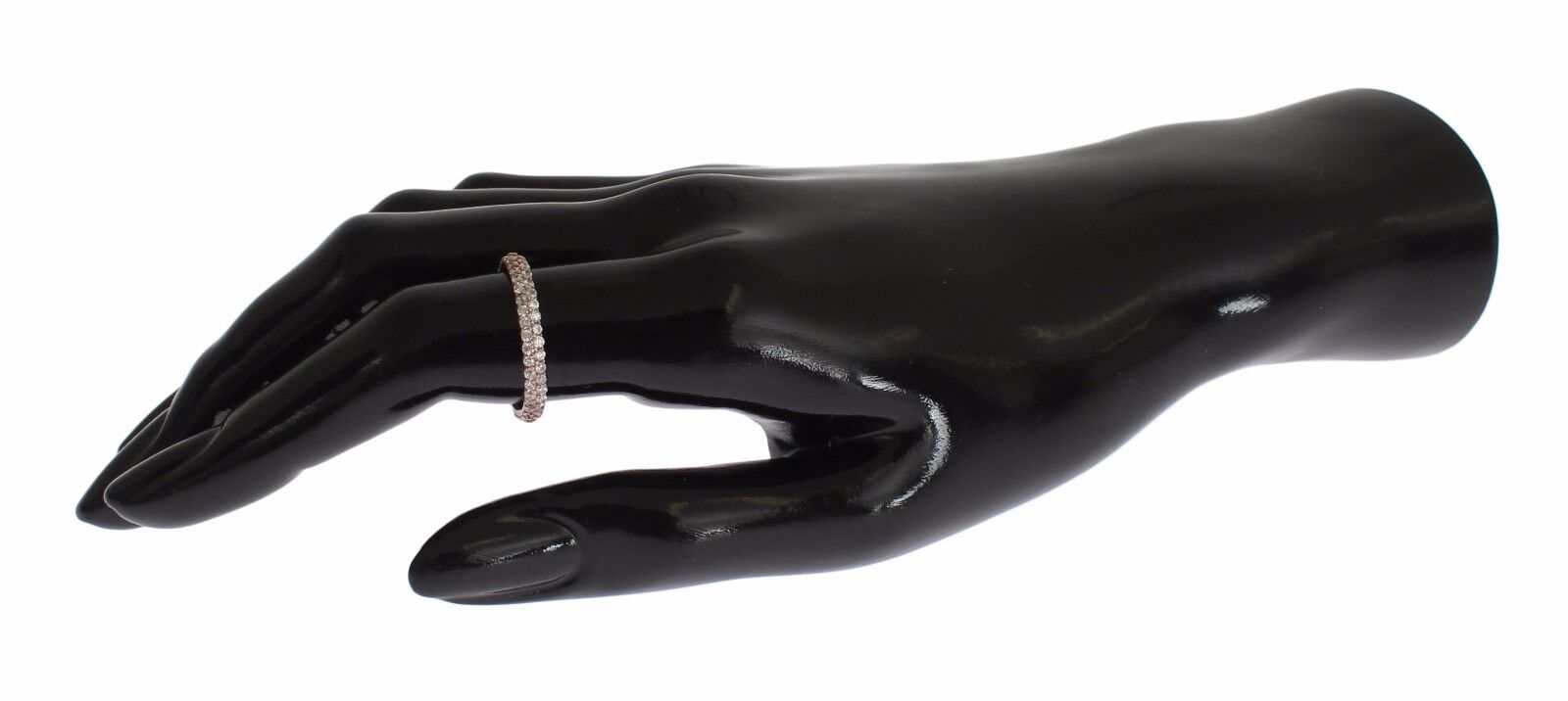 Nialaya Pink Gold 925 Silver Clear CZ Ring - Fizigo