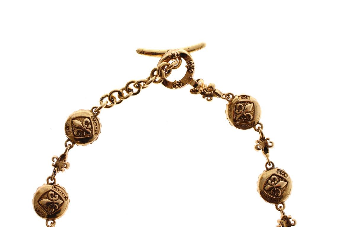 Nialaya Red CZ 18K Gold 925 Silver Bracelet - Fizigo