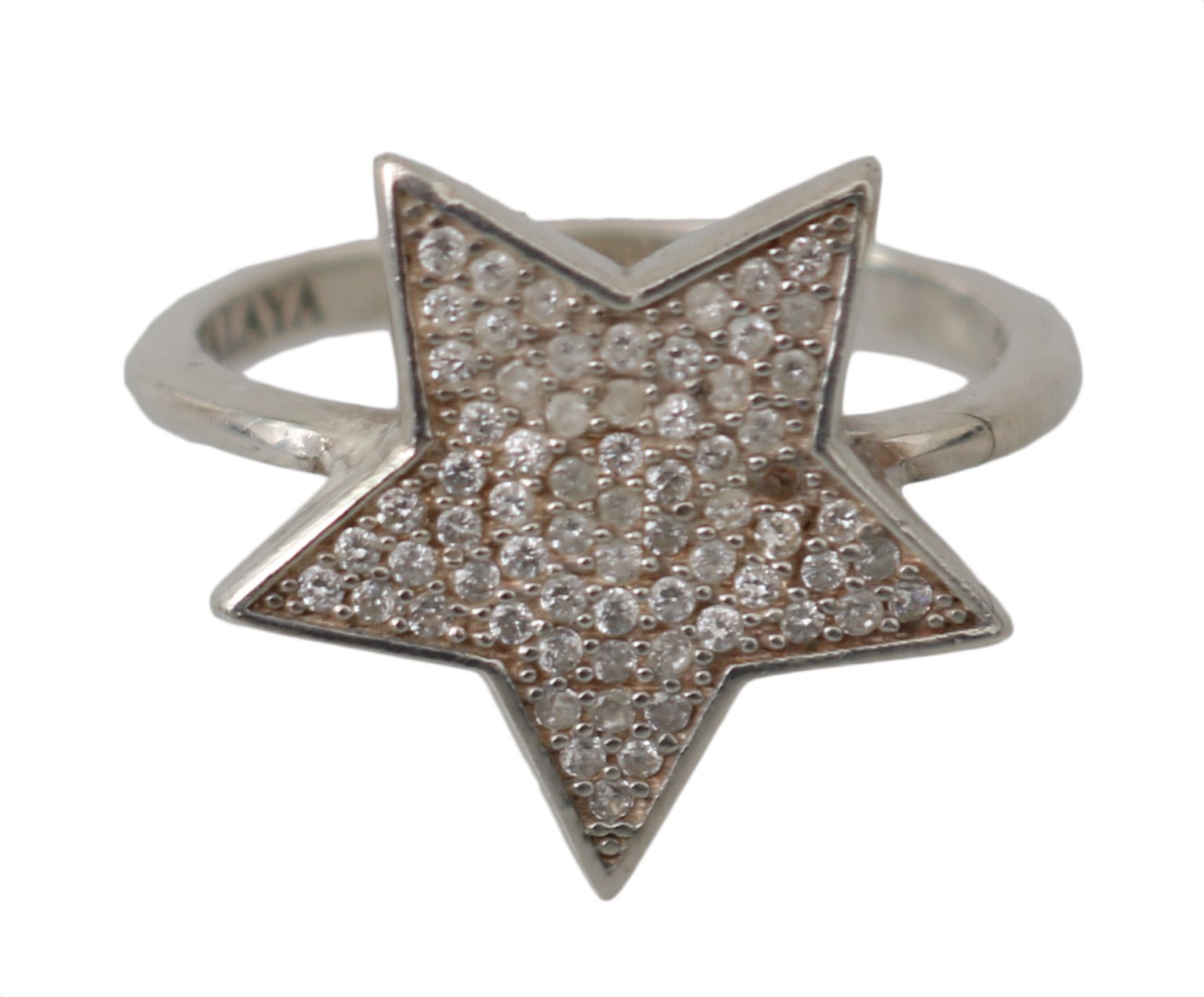 Nialaya Silver Womens Clear CZ Star 925 Ring - Fizigo