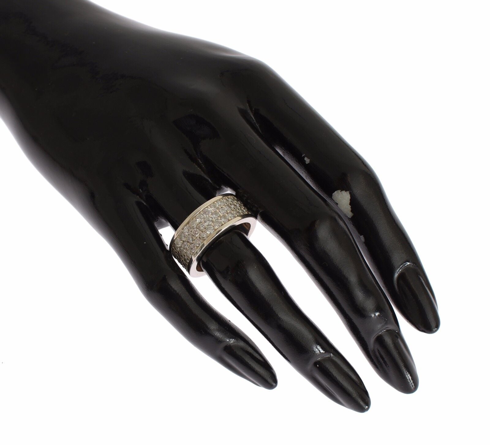 Nialaya Silver Womens CZ 925 Sterling Ring - Fizigo