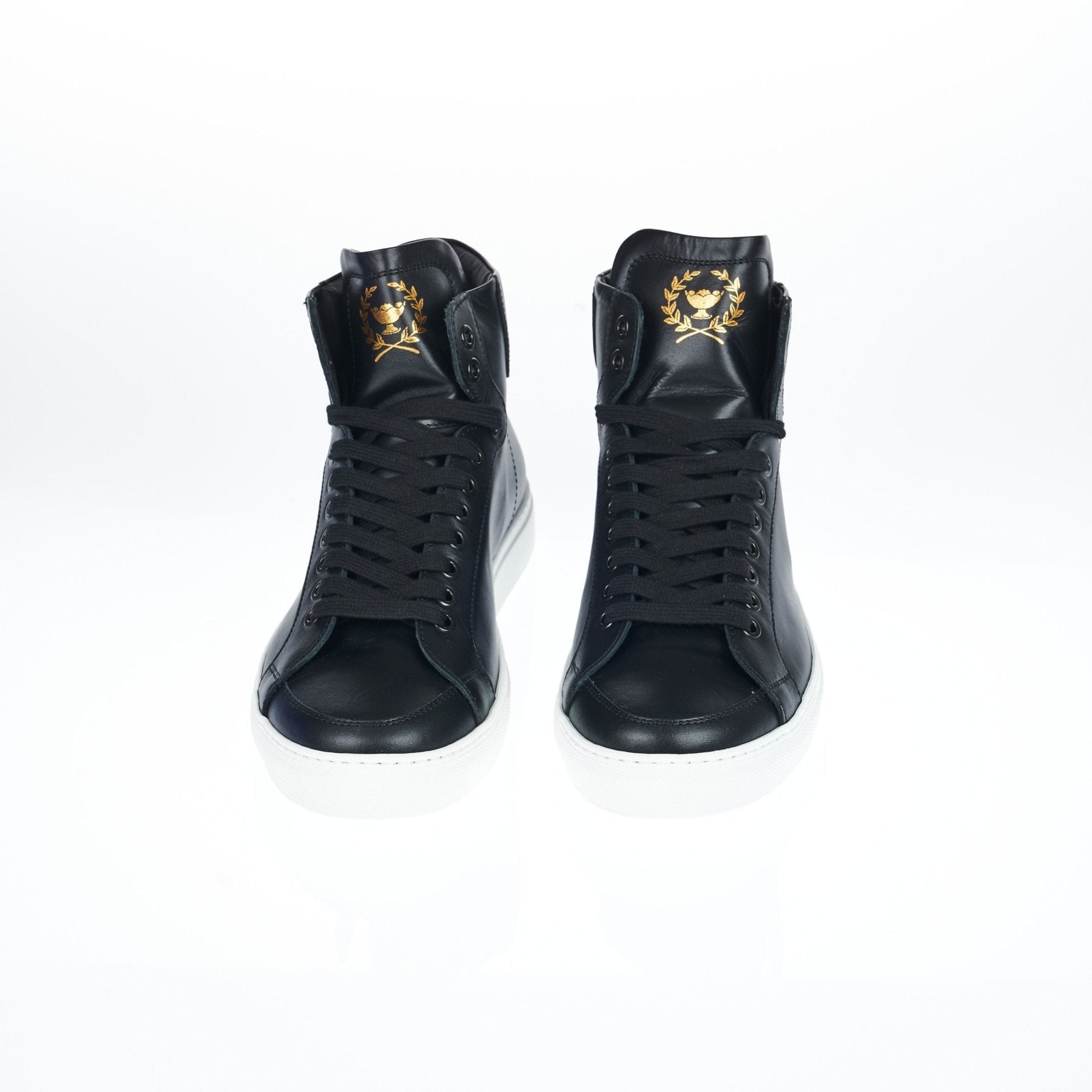 Pantofola D'Oro Black Leather Sneaker - Fizigo