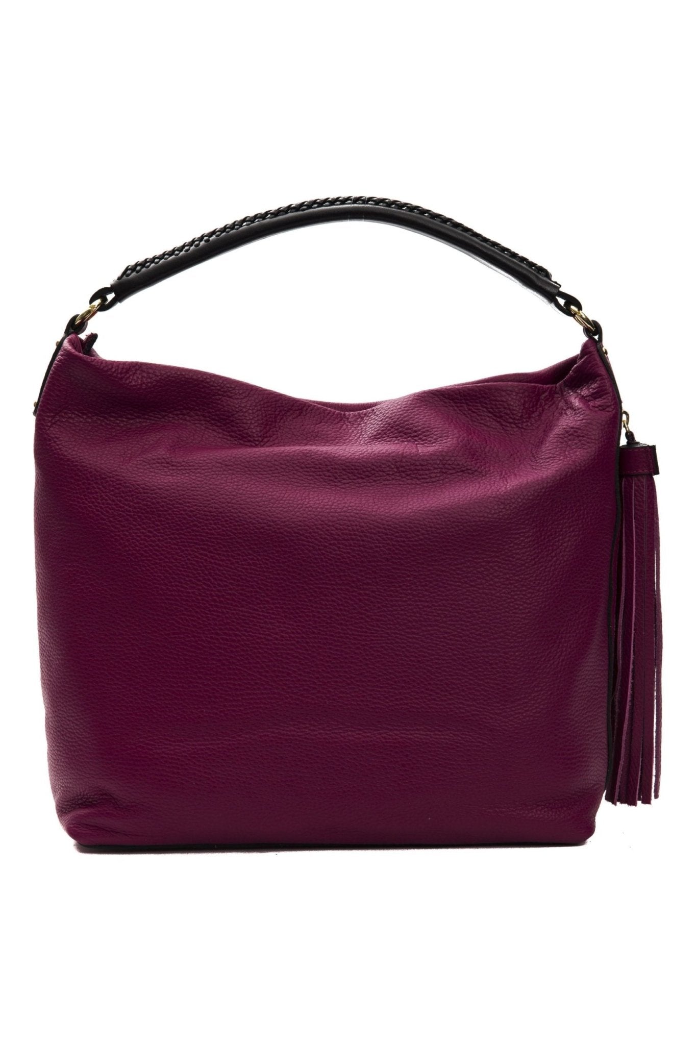 Pompei Donatella Burgundy Leather Shoulder Bag - Fizigo