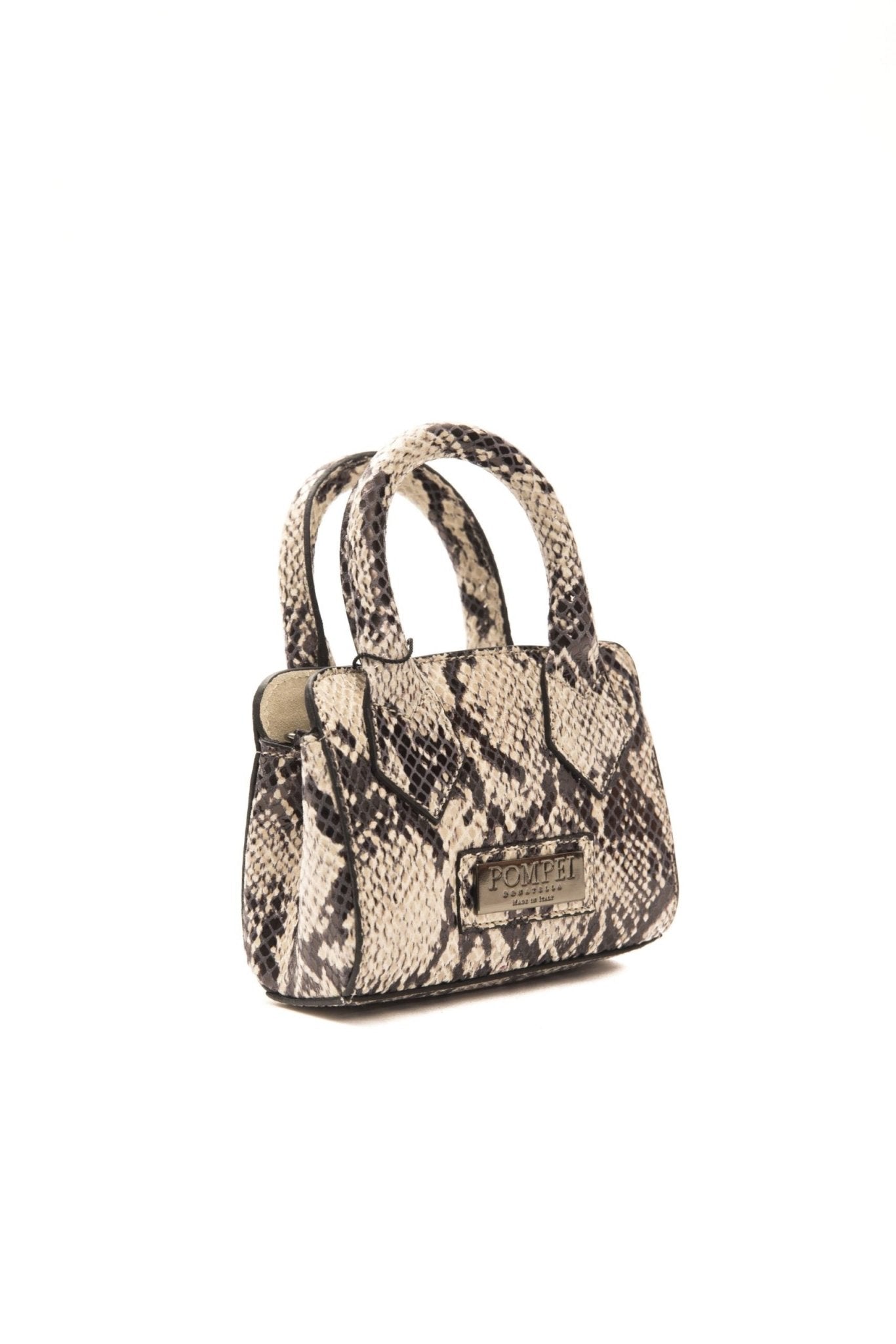 Pompei Donatella Gray Leather Handbag - Fizigo