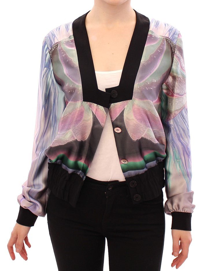 Sergei Grinko Multicolor silk blouse jacket - Fizigo