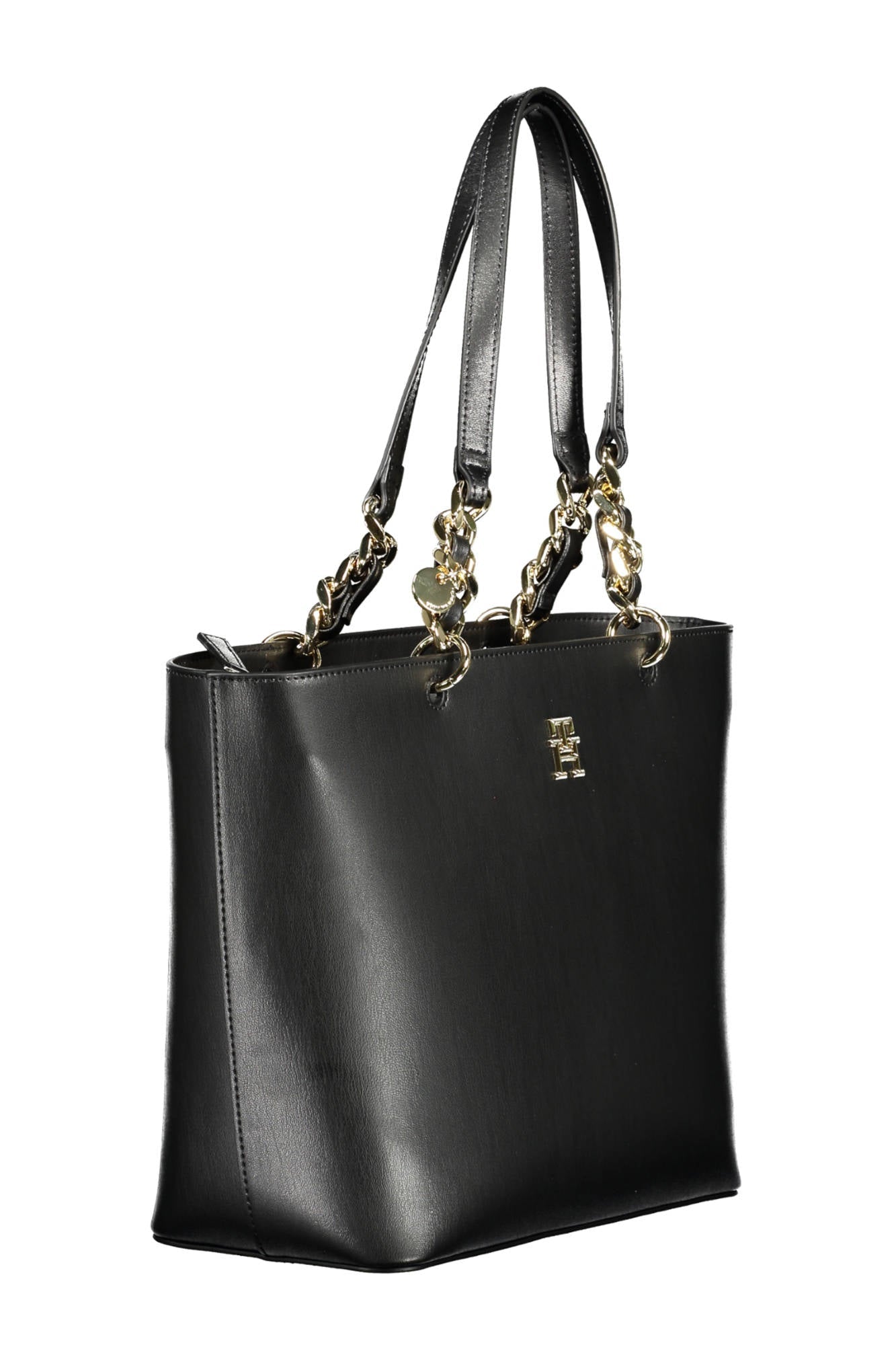 Tommy Hilfiger Black Polyurethane Handbag - Fizigo