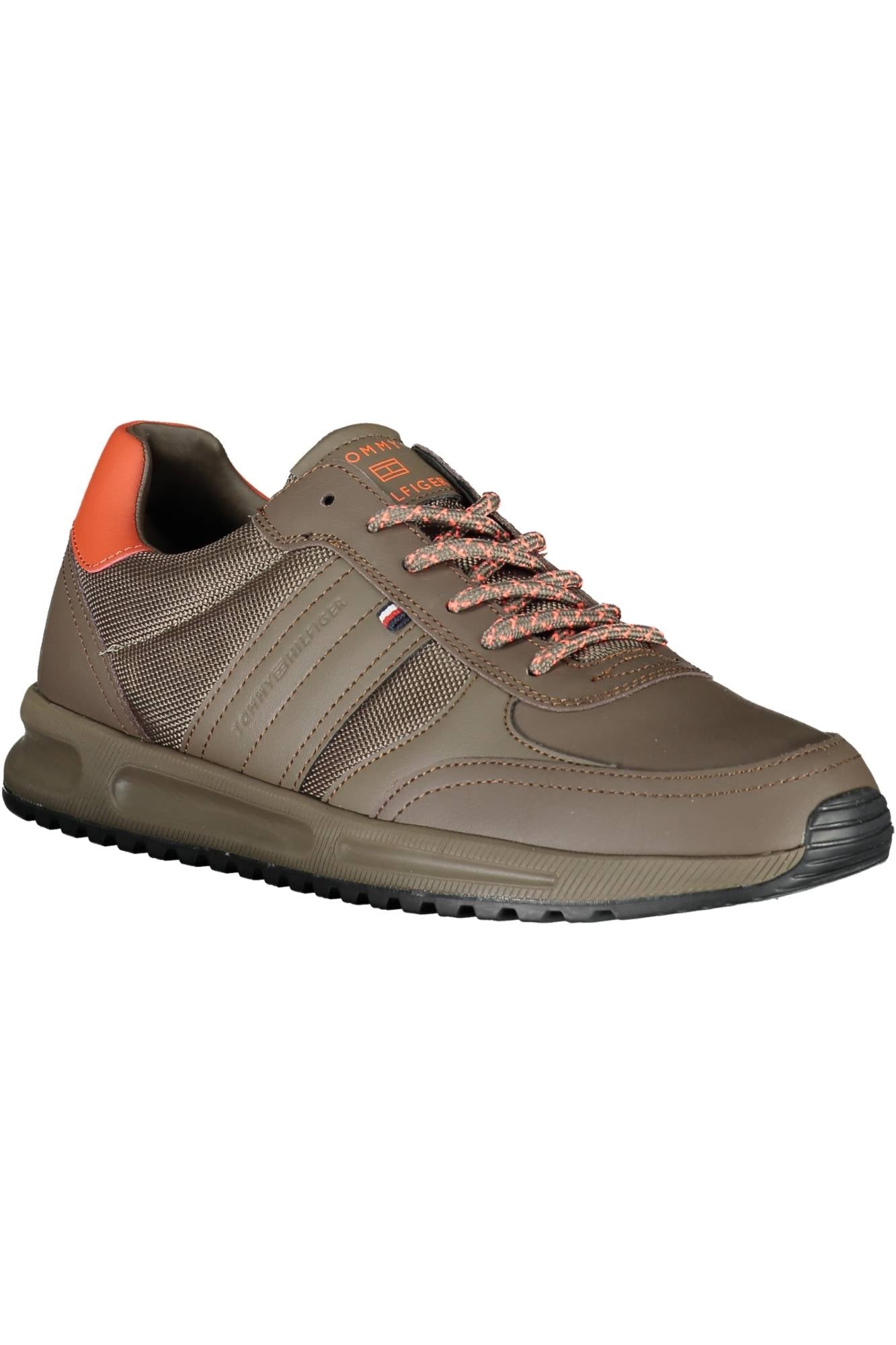 Tommy Hilfiger Brown Synthetic Sneaker - Fizigo